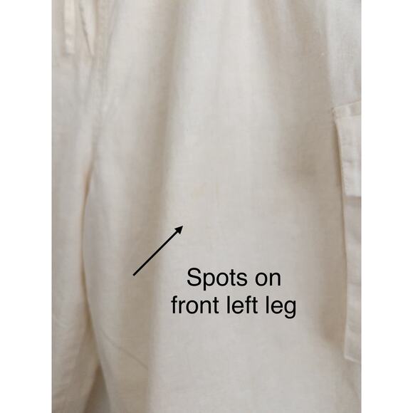 Lakhay's Collection Hemp Cotton Blend Pull On Cargo Shorts Neutral Size Large - Picture 11 of 12